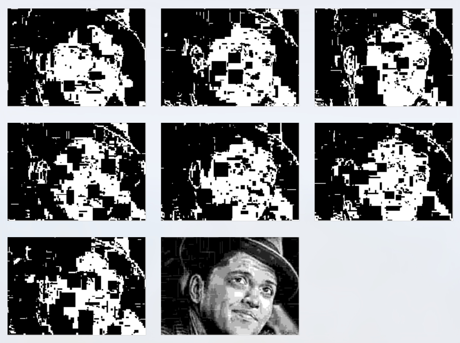 Bruno with 8 grays and 7 layers