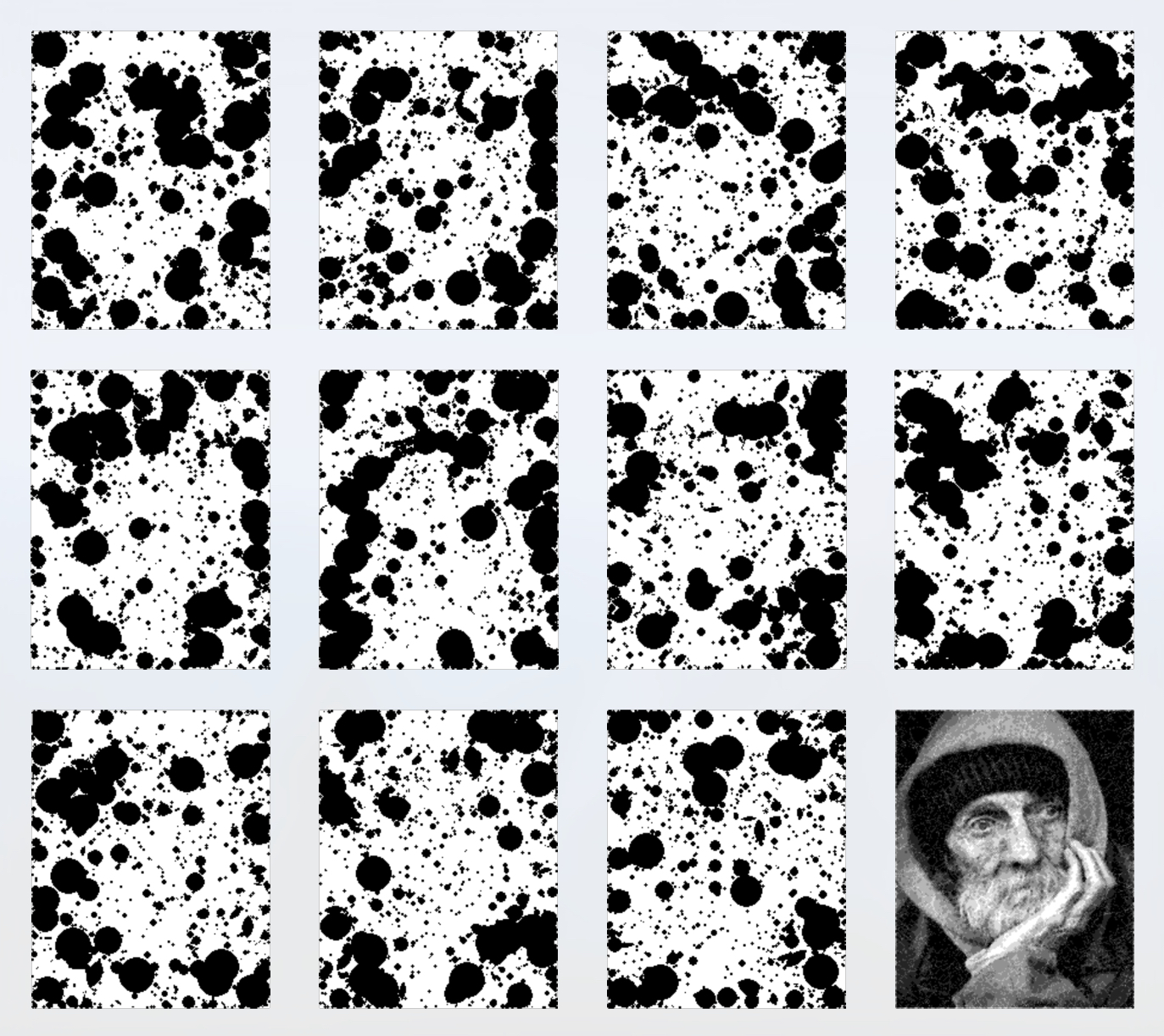 man with circles